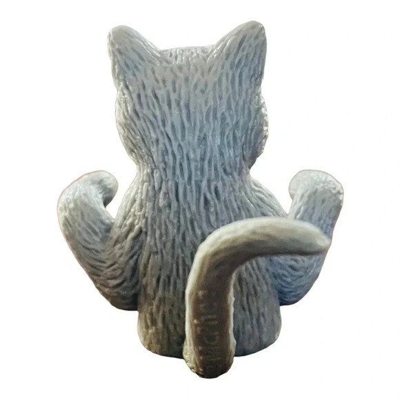 Finger Cats Finger Puppet Grey Cat Soft Vinyl Kitty Puppet Show 2 inches - Picture 2 of 3